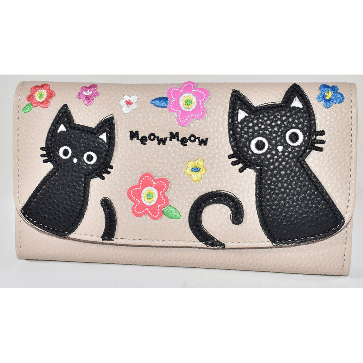 猫パッチワーク かぶせ長財布 - 画像8