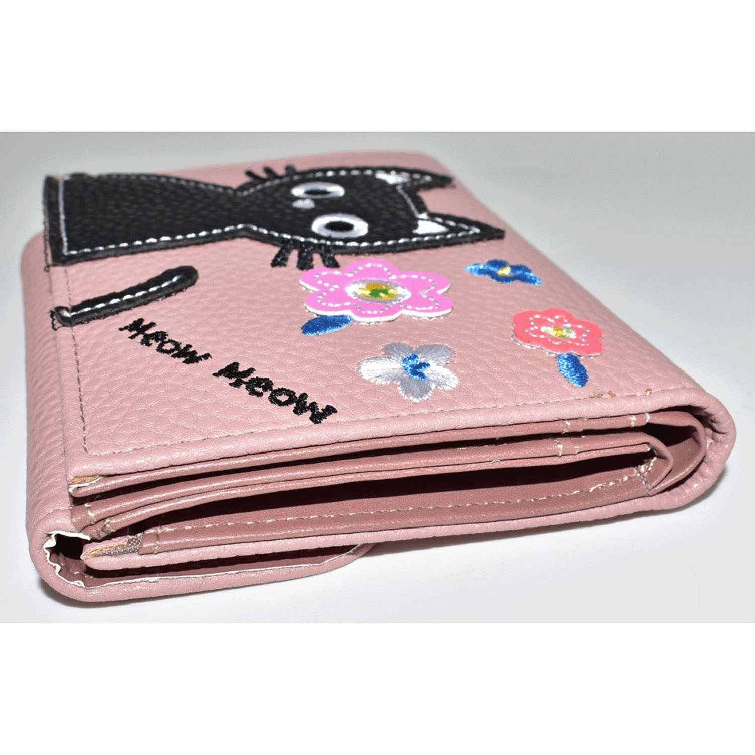 猫パッチワーク 2ツ折り財布 - 画像6