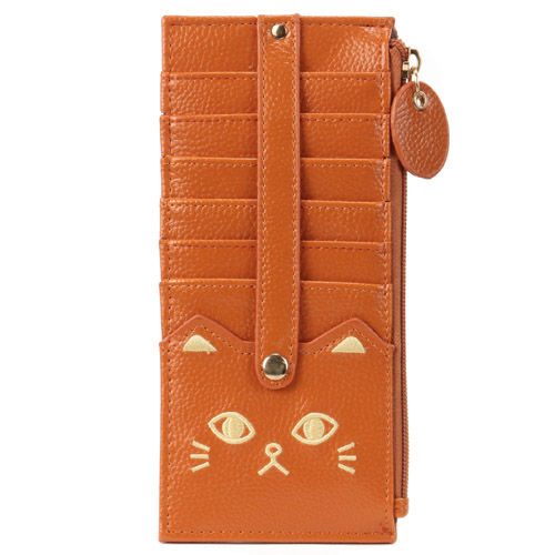 ねこ刺繍 ベルト付き両面カードケース - 画像3