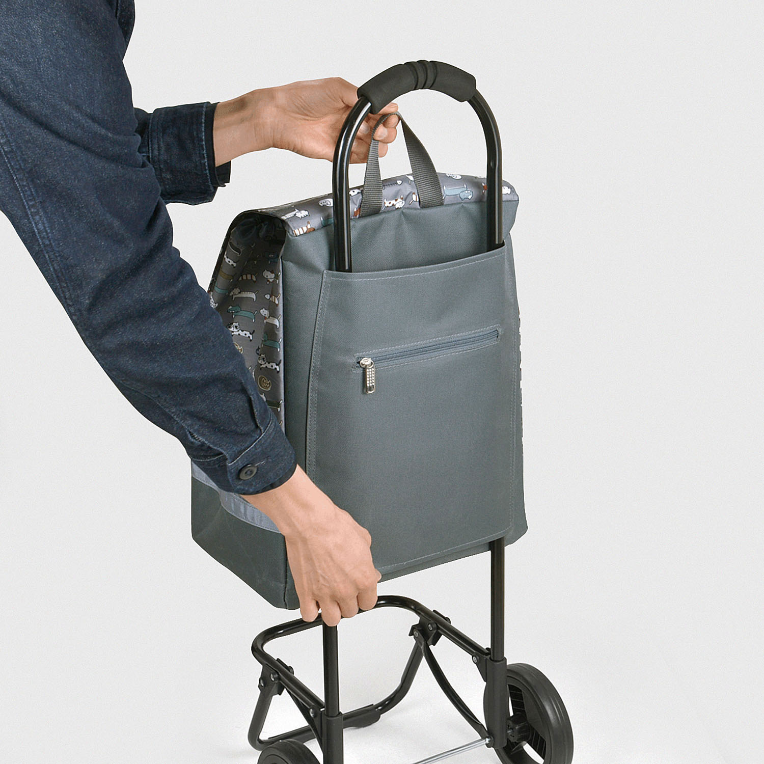 【保冷・保温】シャルミス ショッピングカート ネコ柄 - 画像5