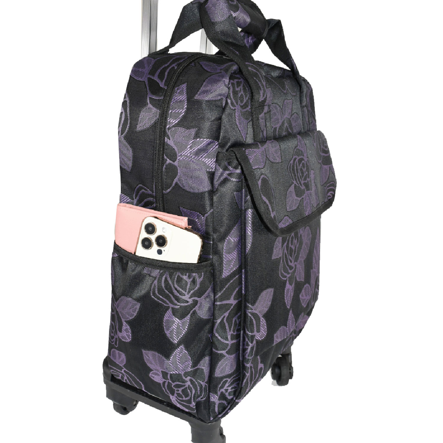 4輪ジャガードショッピングカート - 画像6