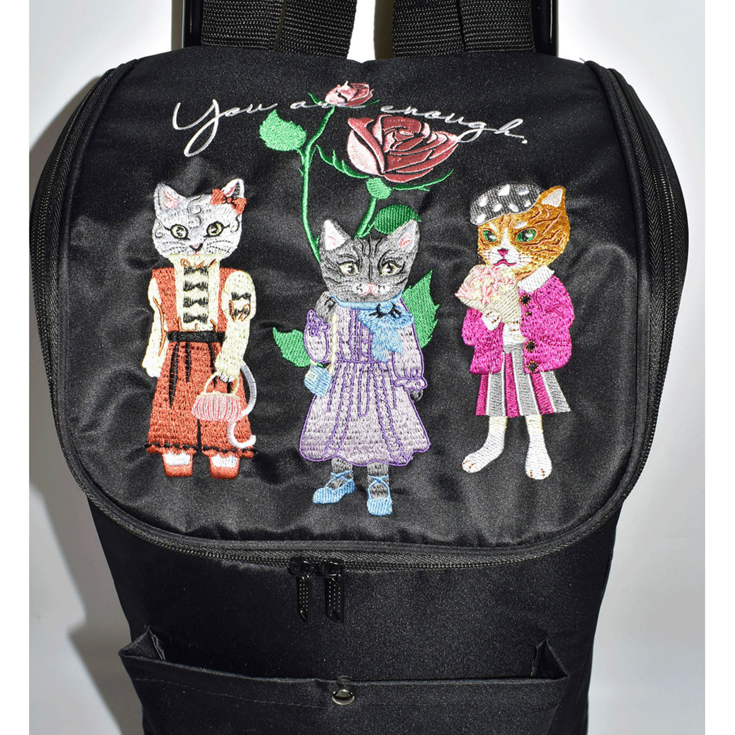 【保温・保冷】 ネコ刺繍キャリーカート - 画像3