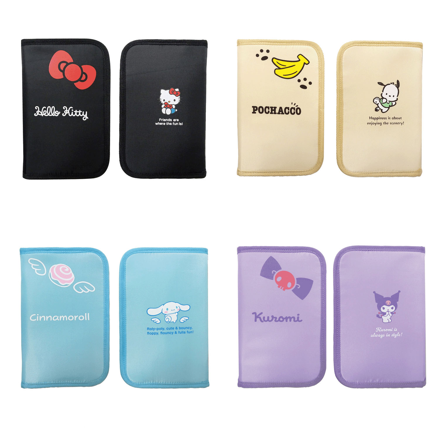 【トラベルグッズ】 サンリオ多機能フラットポーチ - 画像1