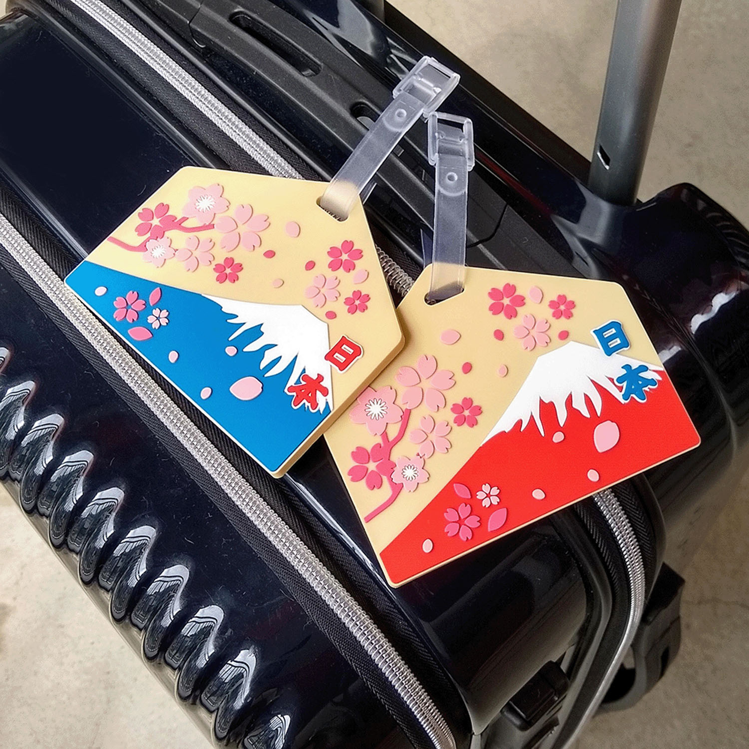 絵馬型ネームタグ富士山＆桜 - 画像1