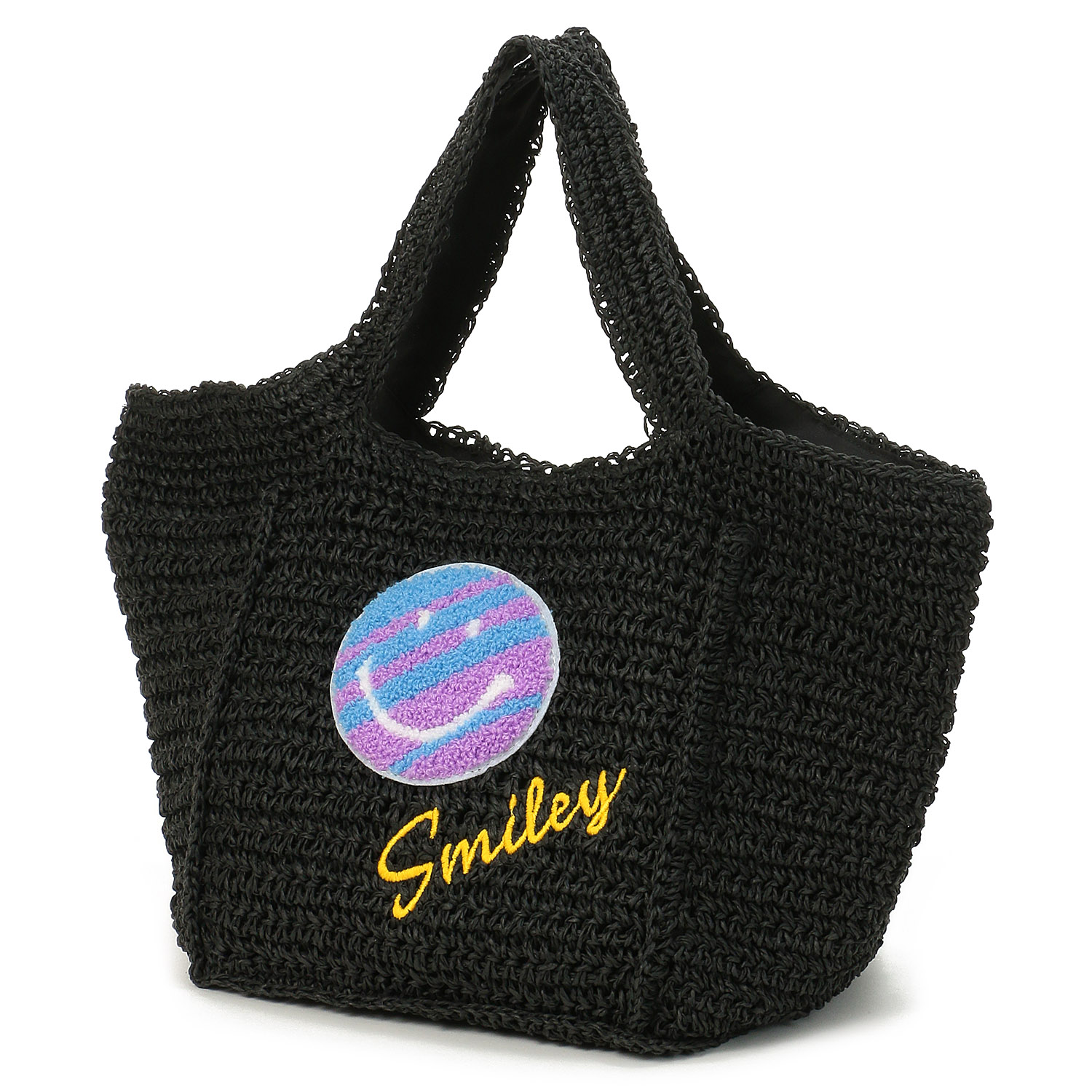 【在庫ある分で終了】COOCO SMILEYサガラ刺繍ペーパーカゴバッグ - 画像7