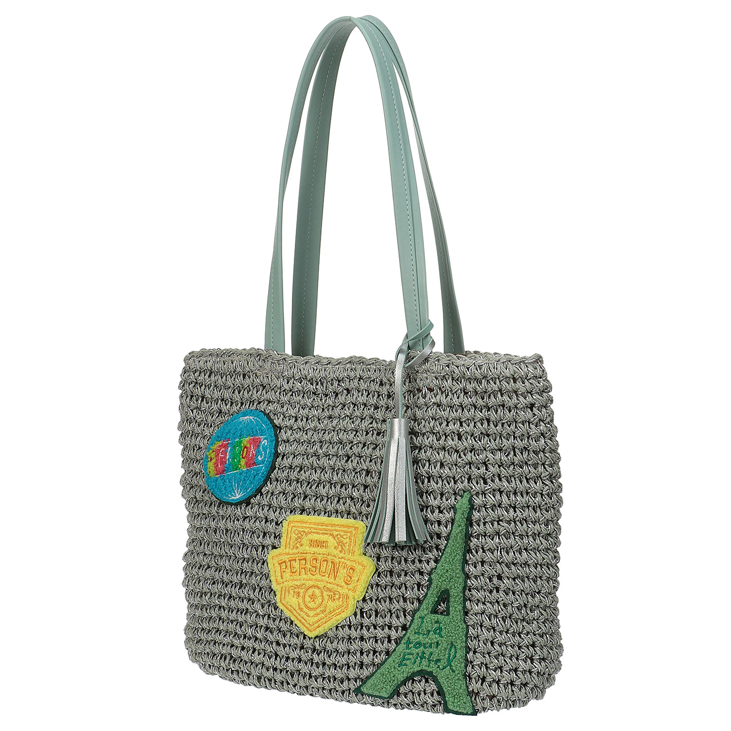 PERSONS ペーパー刺繍トートバッグ - 画像4