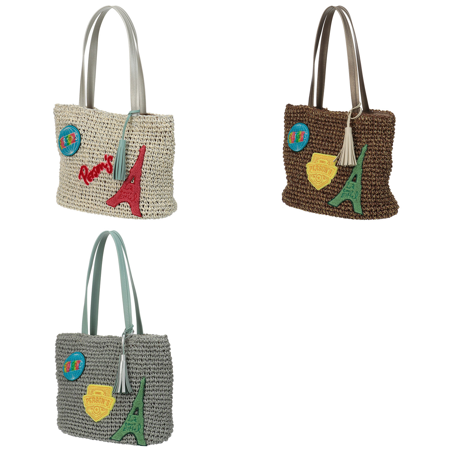 PERSONS ペーパー刺繍トートバッグ - 画像1