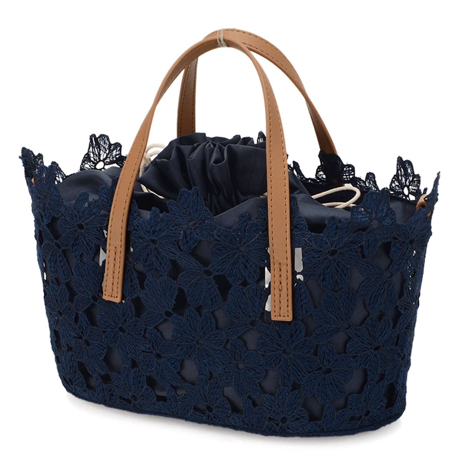 【在庫ある分で終了】花柄レースカゴ型バッグ - 画像7