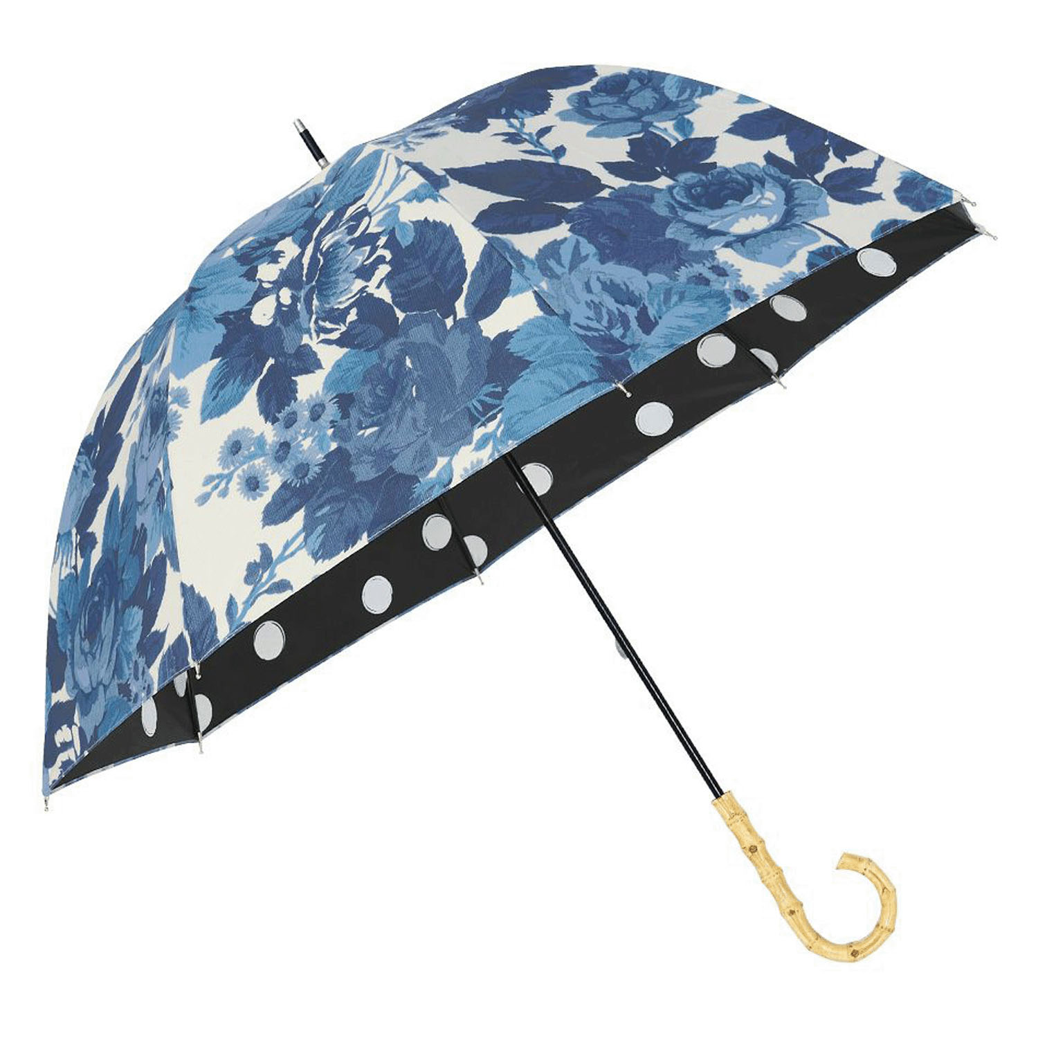 ThinkBee！カサノヴァ 晴雨兼用長傘 （ブルーローズ） - 画像3