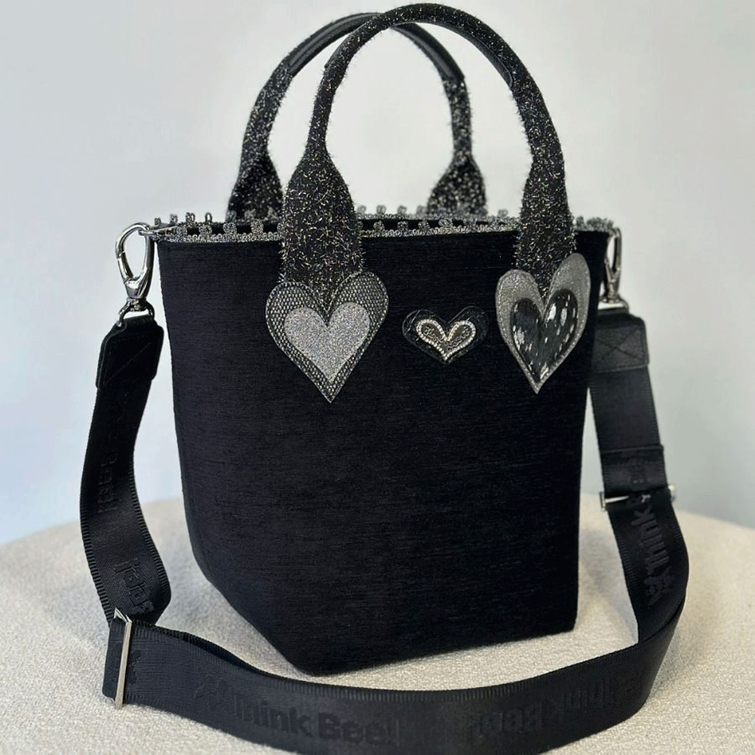 Think Bee！ グリッターブラックミニトート