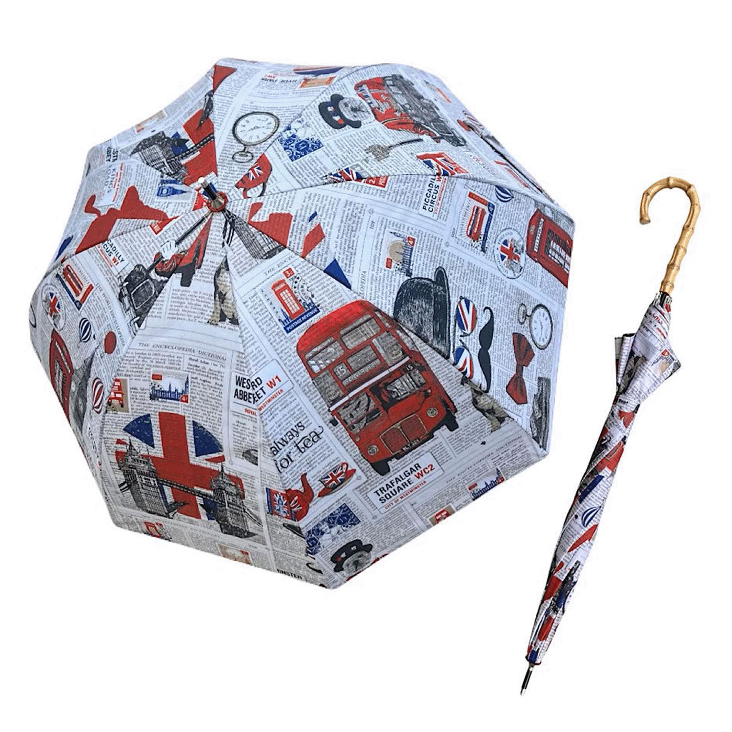 ThinkBee！カサノヴァ 晴雨兼用長傘（アイラブロンドン） - 画像1