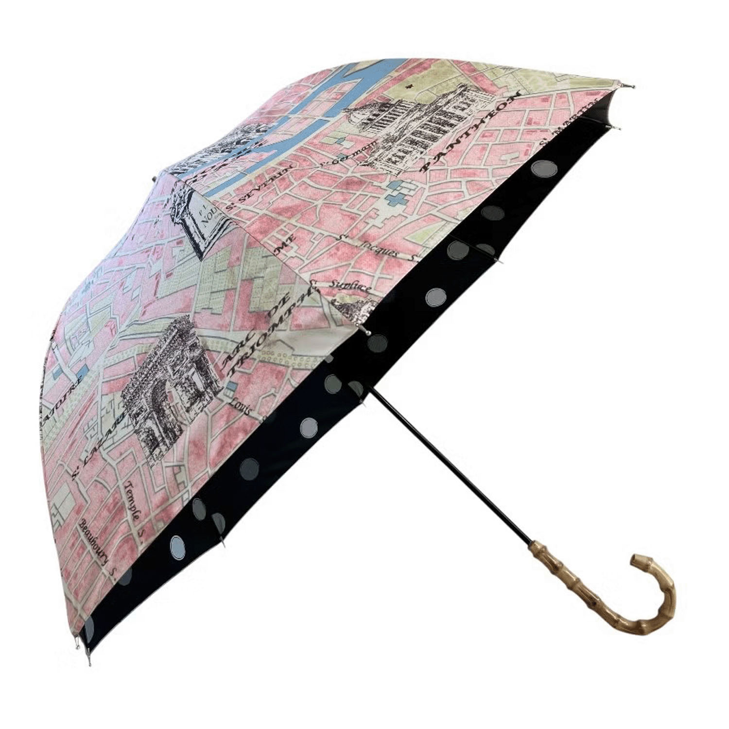 ThinkBee！カサノヴァ 晴雨兼用長傘（パリスピンク） - 画像2