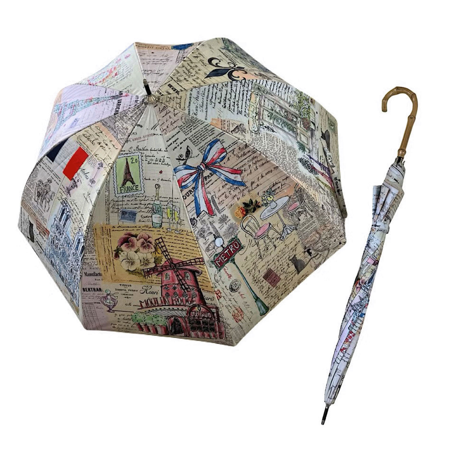 ThinkBee！カサノヴァ 晴雨兼用長傘（アイラブパリス） - 画像1