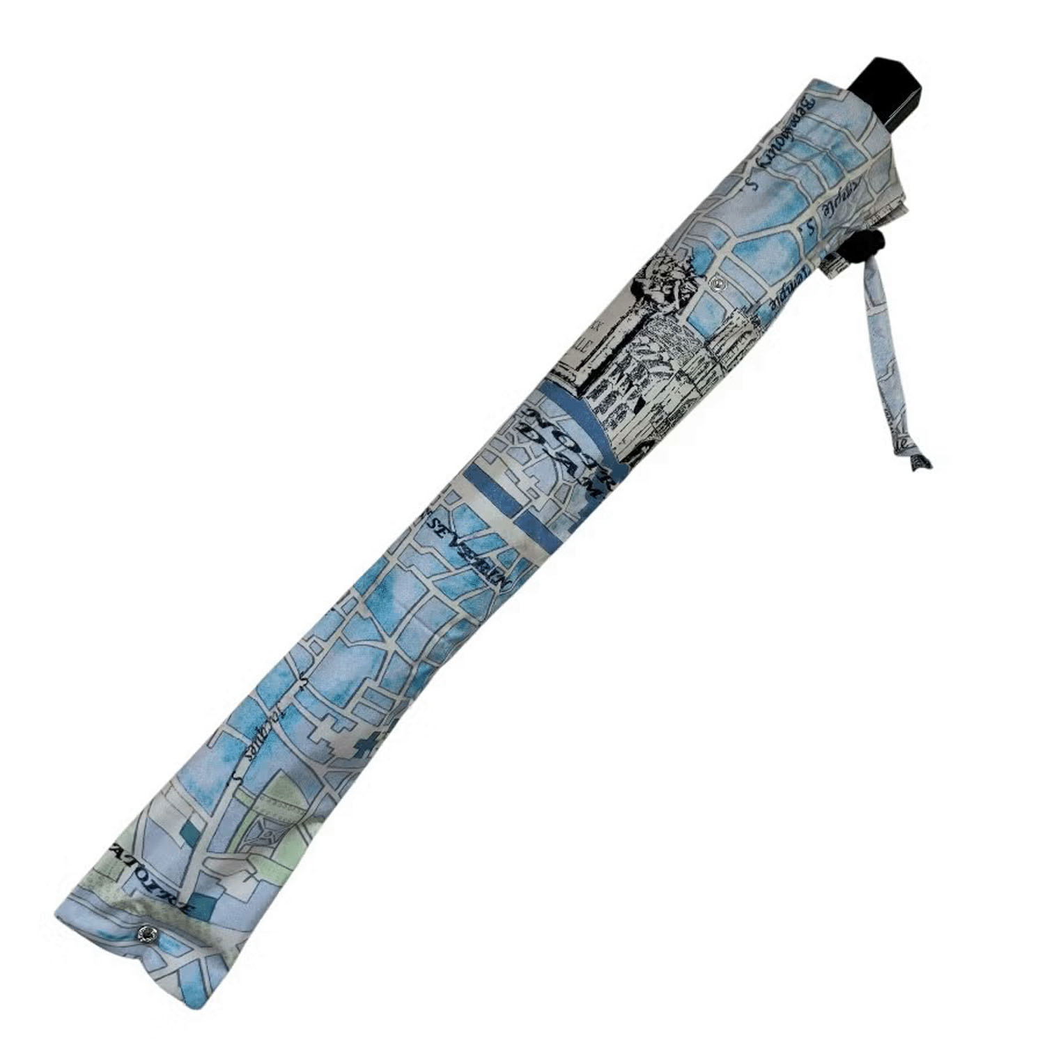 ThinkBee！カサノヴァ 晴雨兼用折りたたみ傘（パリスブルー） - 画像5