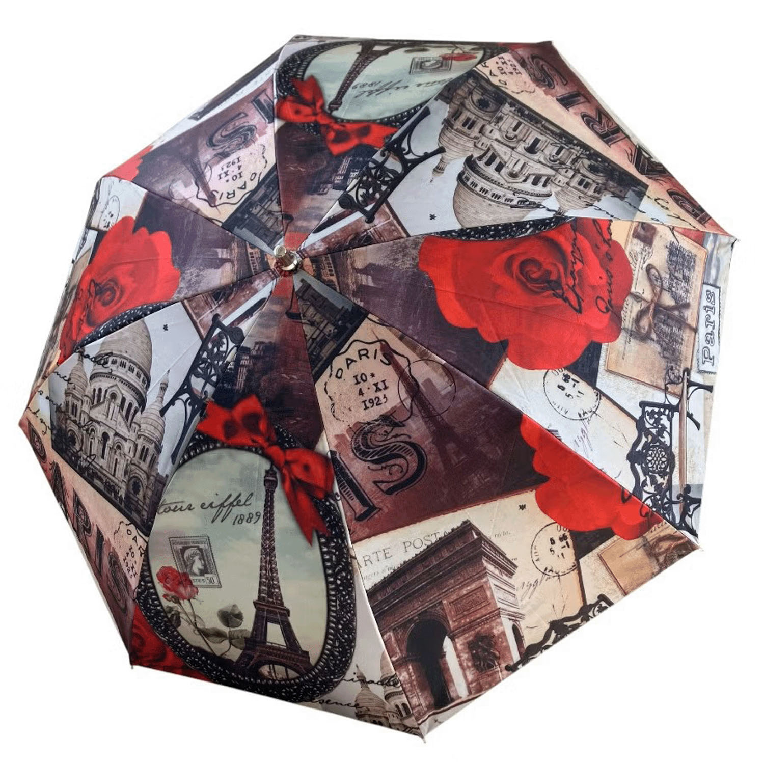 ThinkBee！カサノヴァ 晴雨兼用折りたたみ傘 （ルージュアルダン） - 画像3