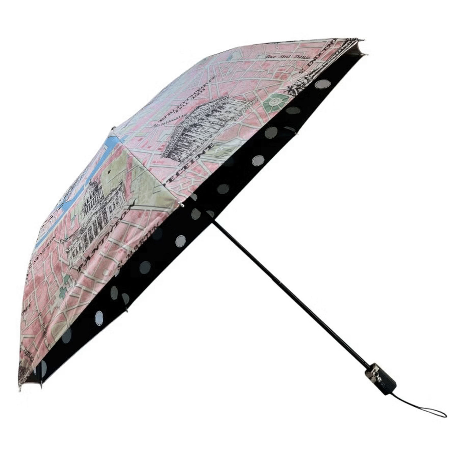 ThinkBee！カサノヴァ 晴雨兼用折りたたみ傘（パリスピンク） - 画像2