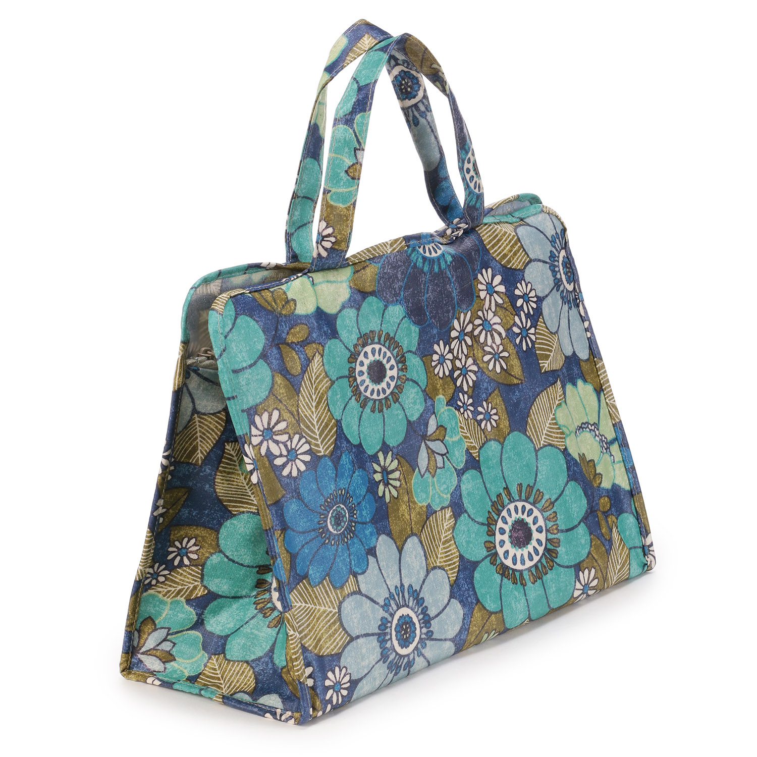 大型温泉バッグ レトロフラワー柄 - 画像2