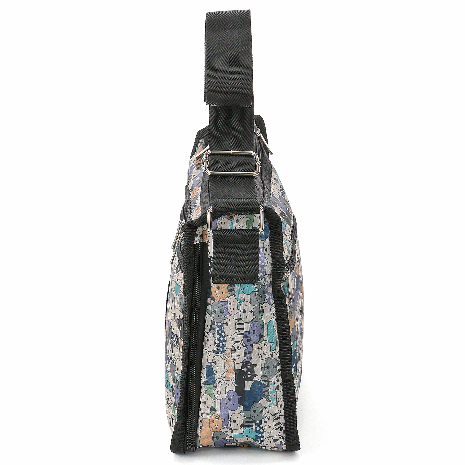 キャット柄船型ショルダーバッグ - 画像4