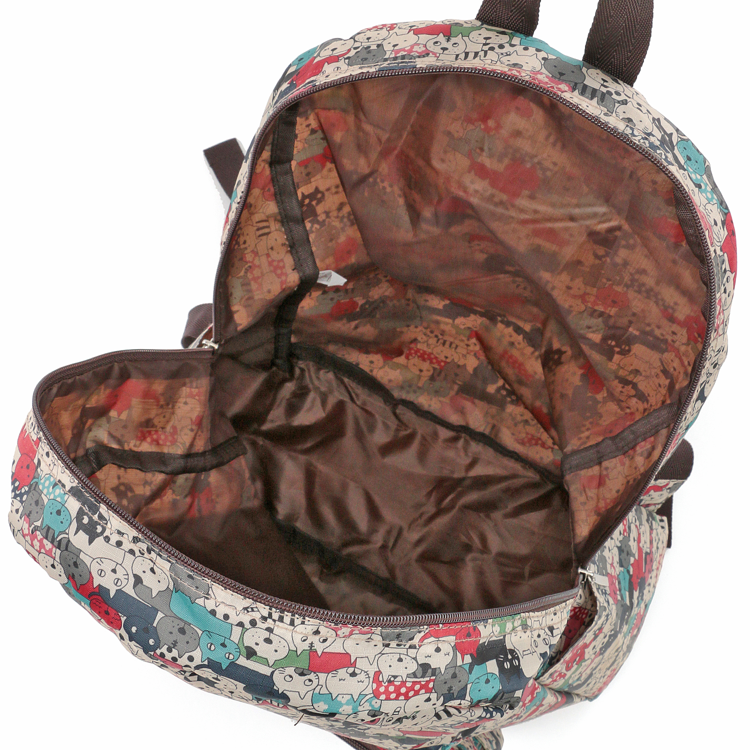 キャット柄コンパクトリュックサック - 画像4