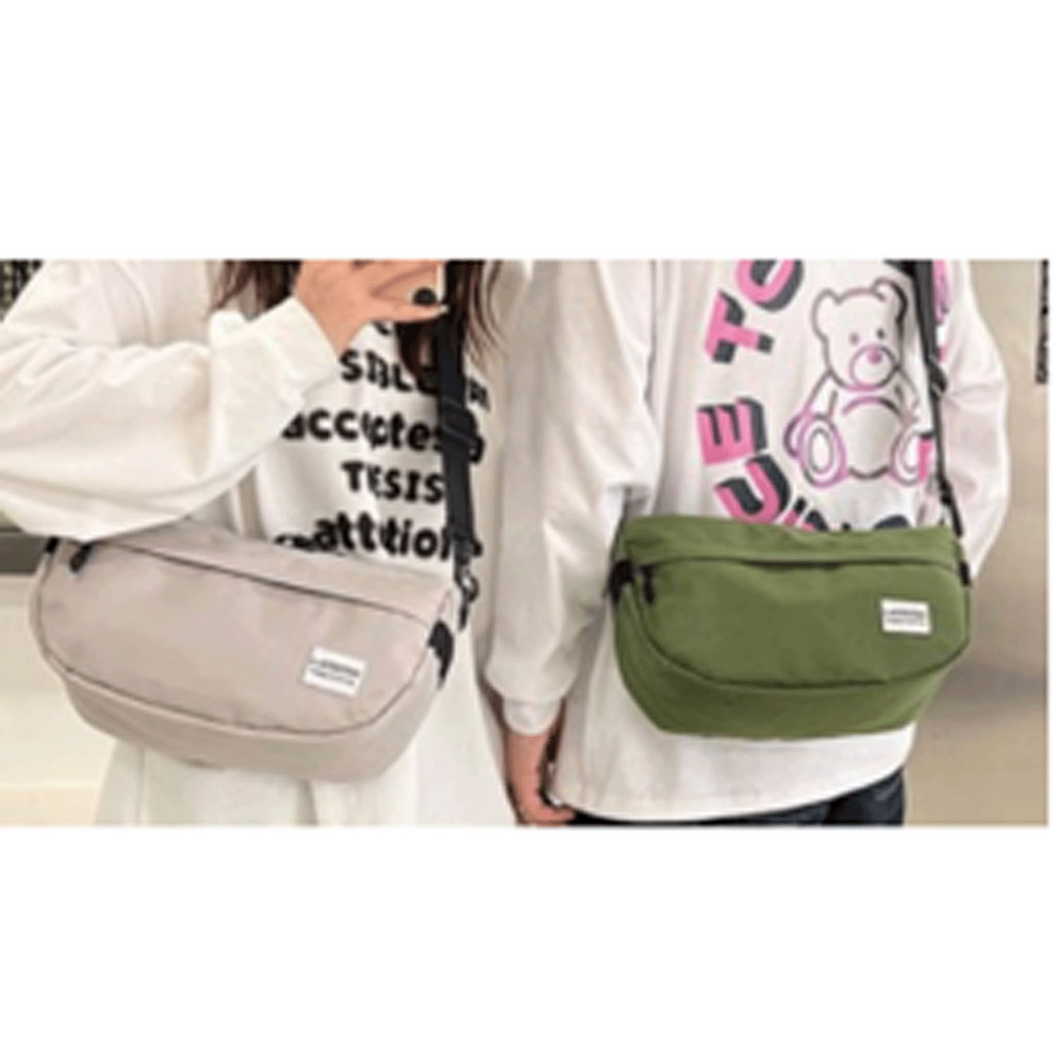 前ポケット付きショルダーバッグ