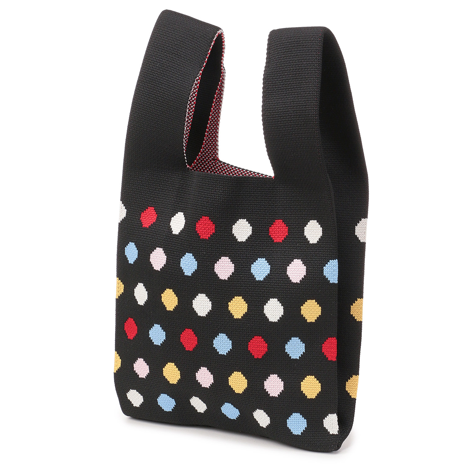 【大人気】柄ものニットくり手バッグ小 - 画像2