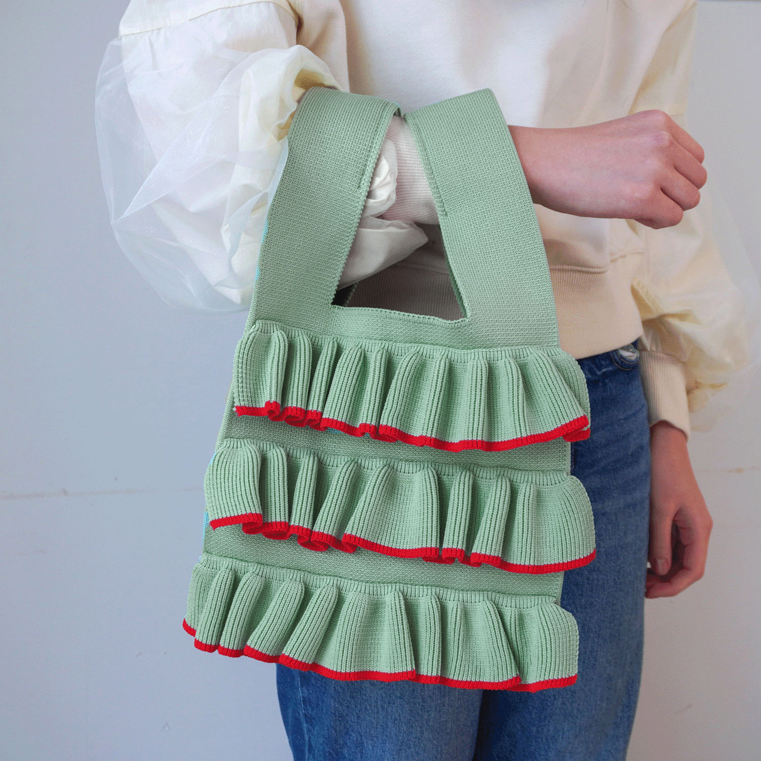 【エトワールオリジナル】フリルニットくり手バッグ - 画像14