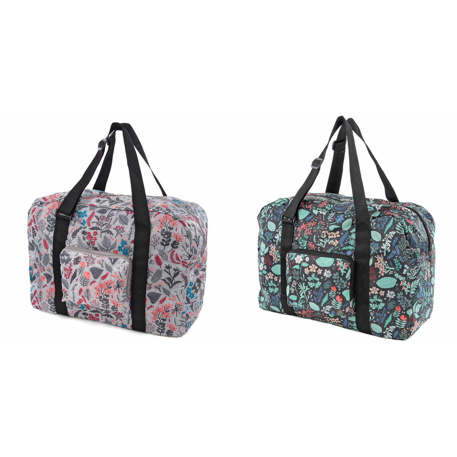 ボタニカル柄コンパクトボストンバッグ - 画像1