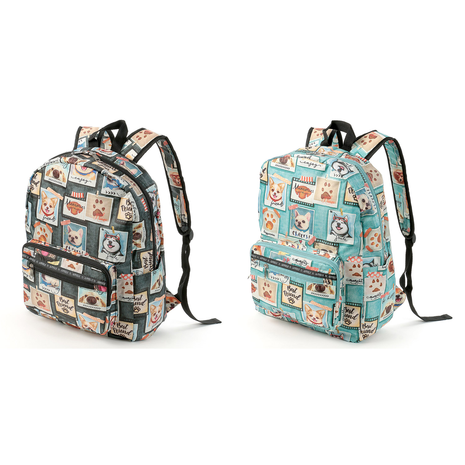 リップシアン イヌ柄コンパクトリュックサック