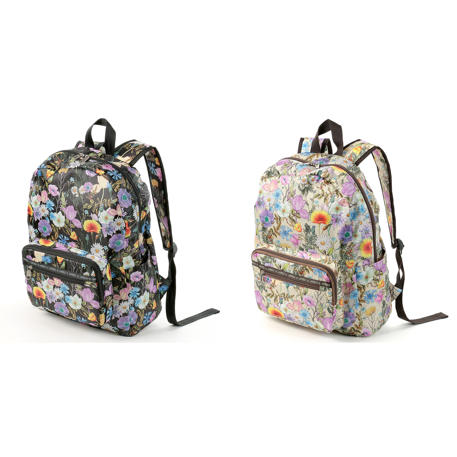 リップフロリア ボタニカル柄コンパクトリュックサック