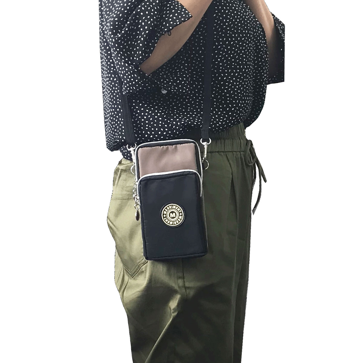 MERRIMENT 縦型バイカラーミニショルダーバッグ - 画像1