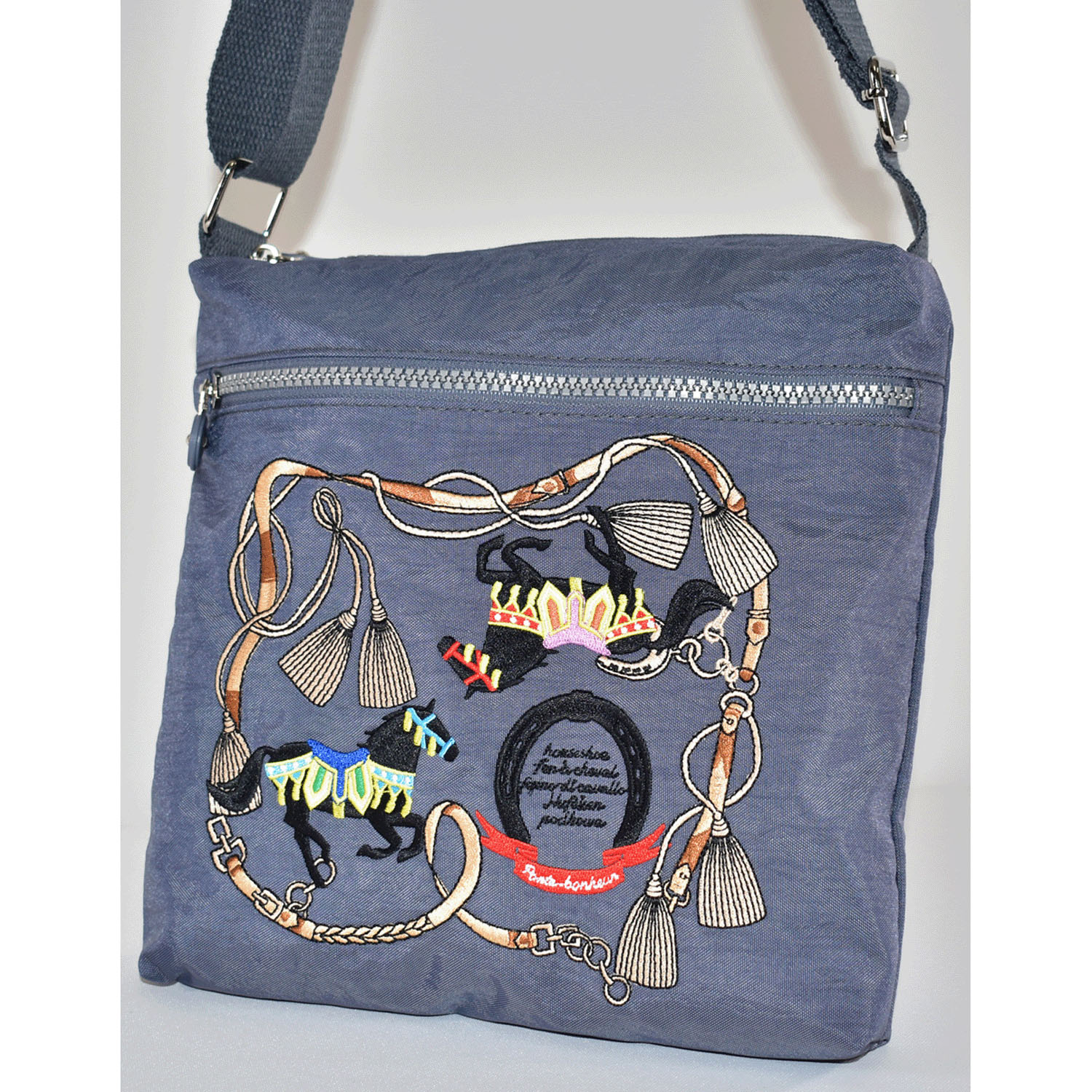 馬刺繍 スクエア型ショルダーバッグ - 画像2