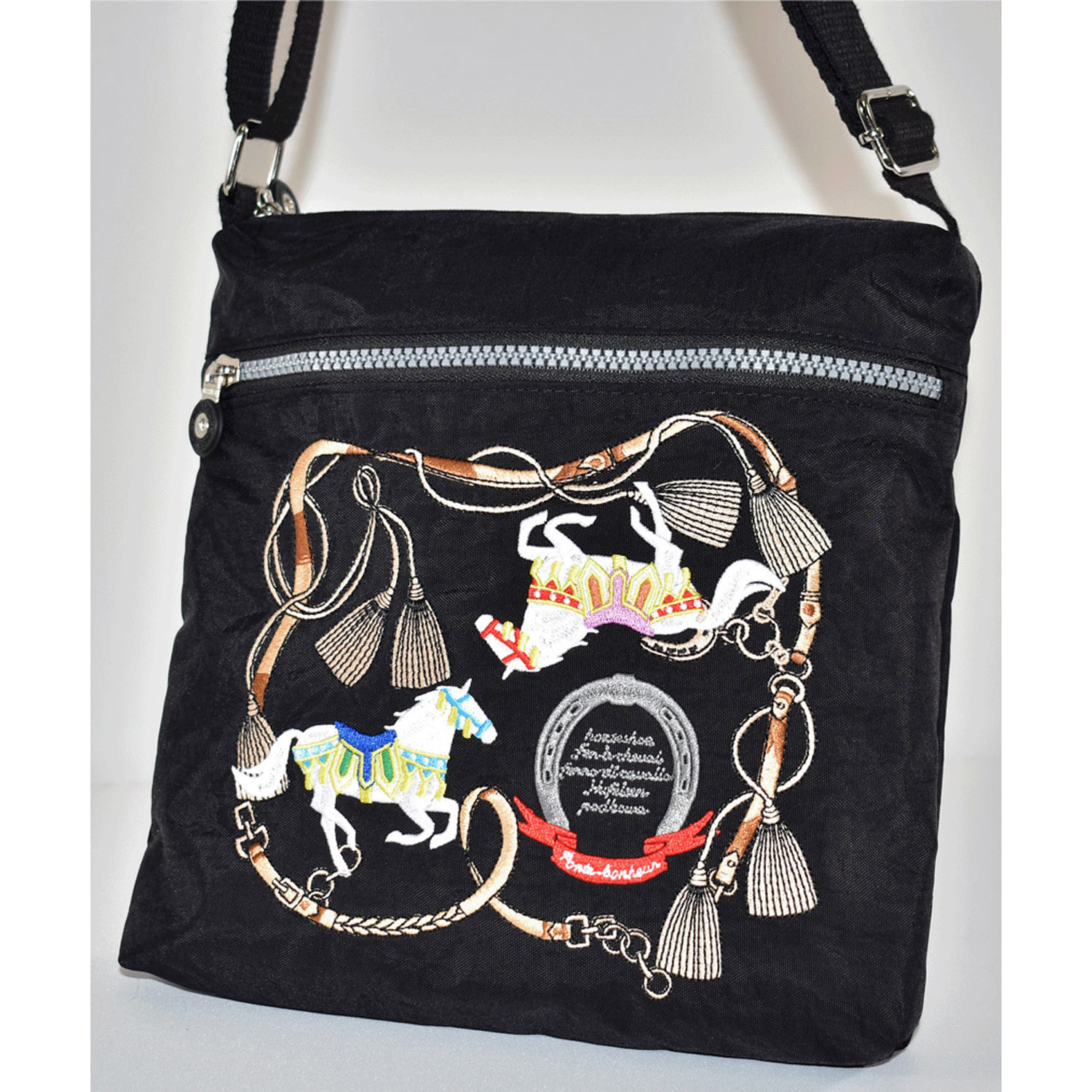 馬刺繍 スクエア型ショルダーバッグ - 画像9