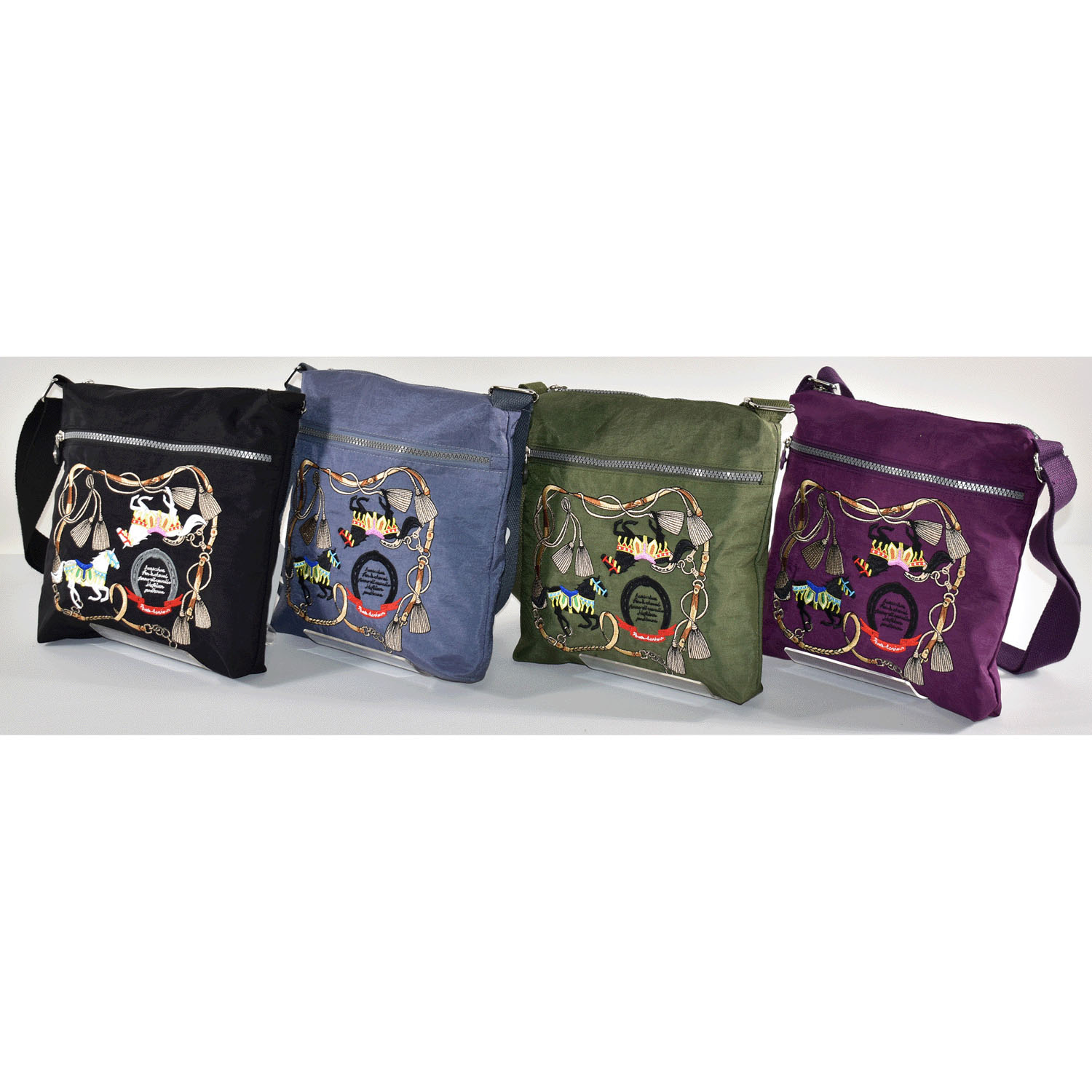 馬刺繍 スクエア型ショルダーバッグ - 画像1