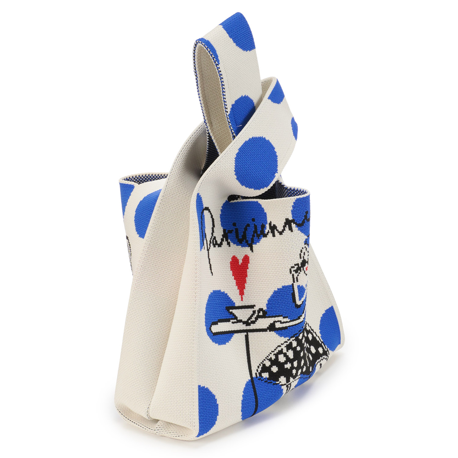 ドットと女の子ニットバッグ - 画像7