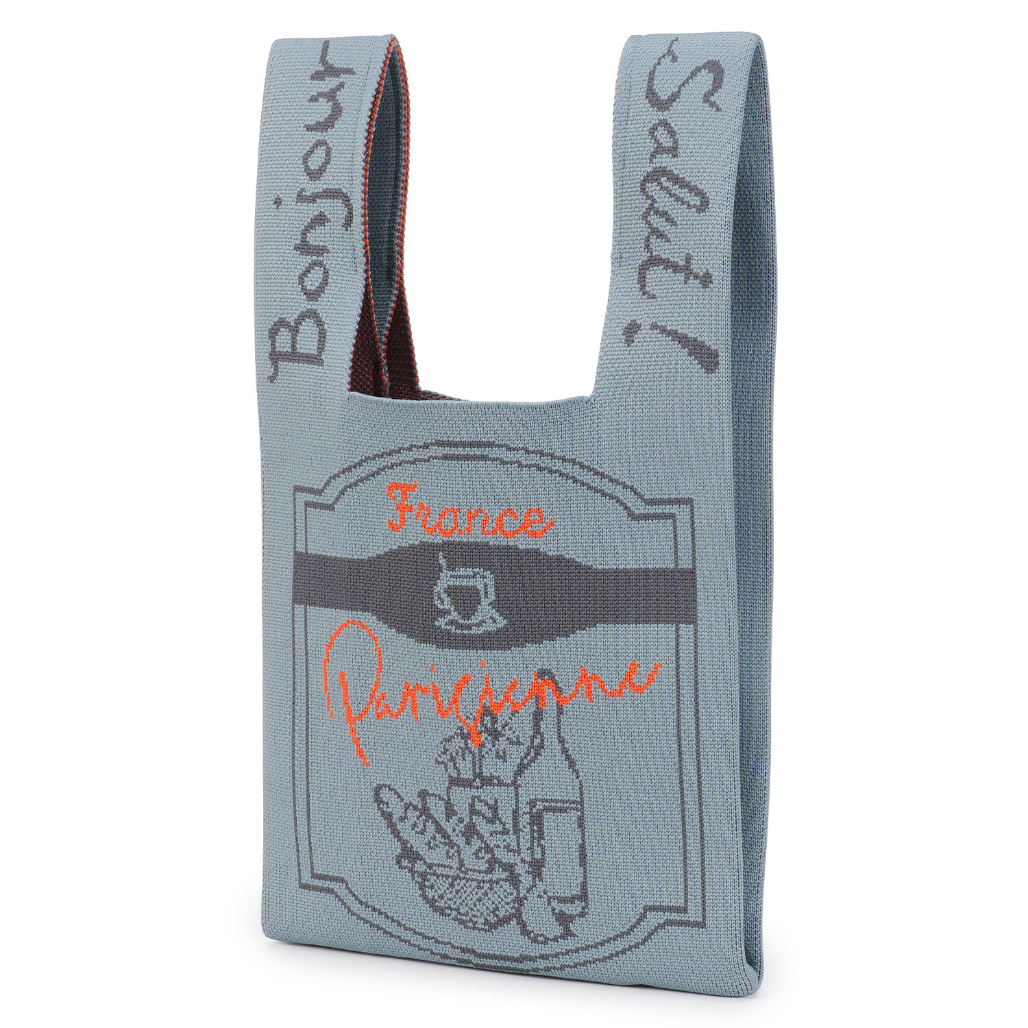 パンとワインニットバッグ - 画像1