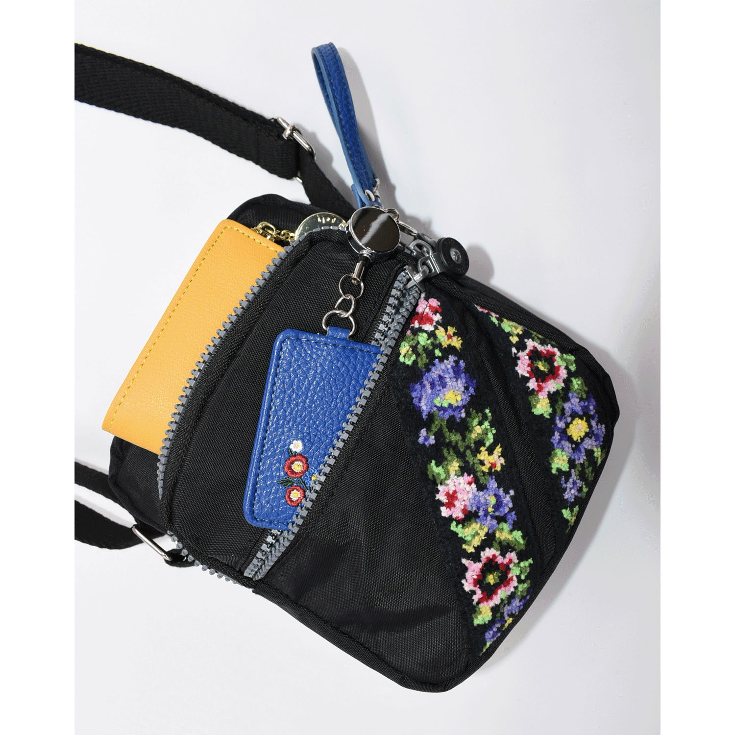 シェニール織縦型ショルダーバッグ - 画像4