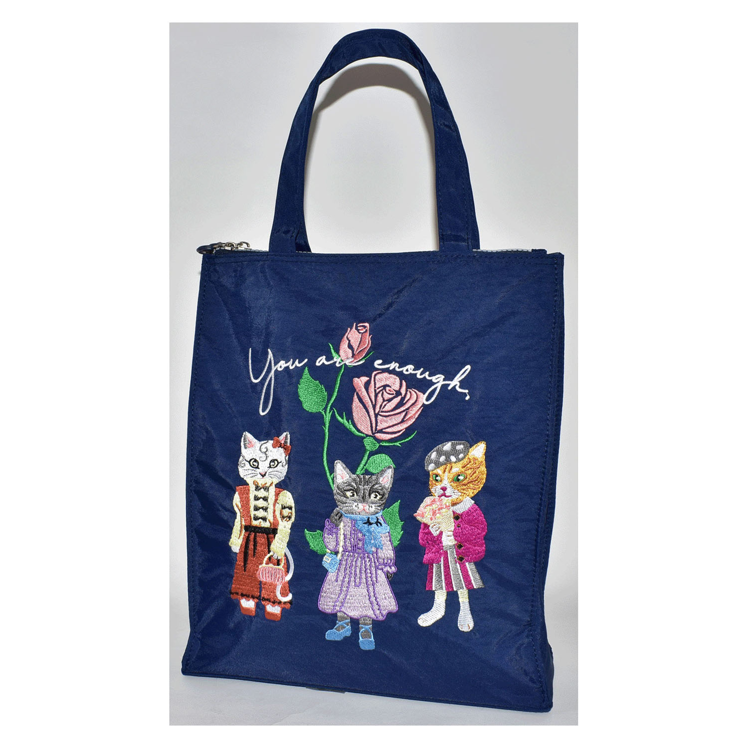 ネコ刺繍 縦型バッグ - 画像14