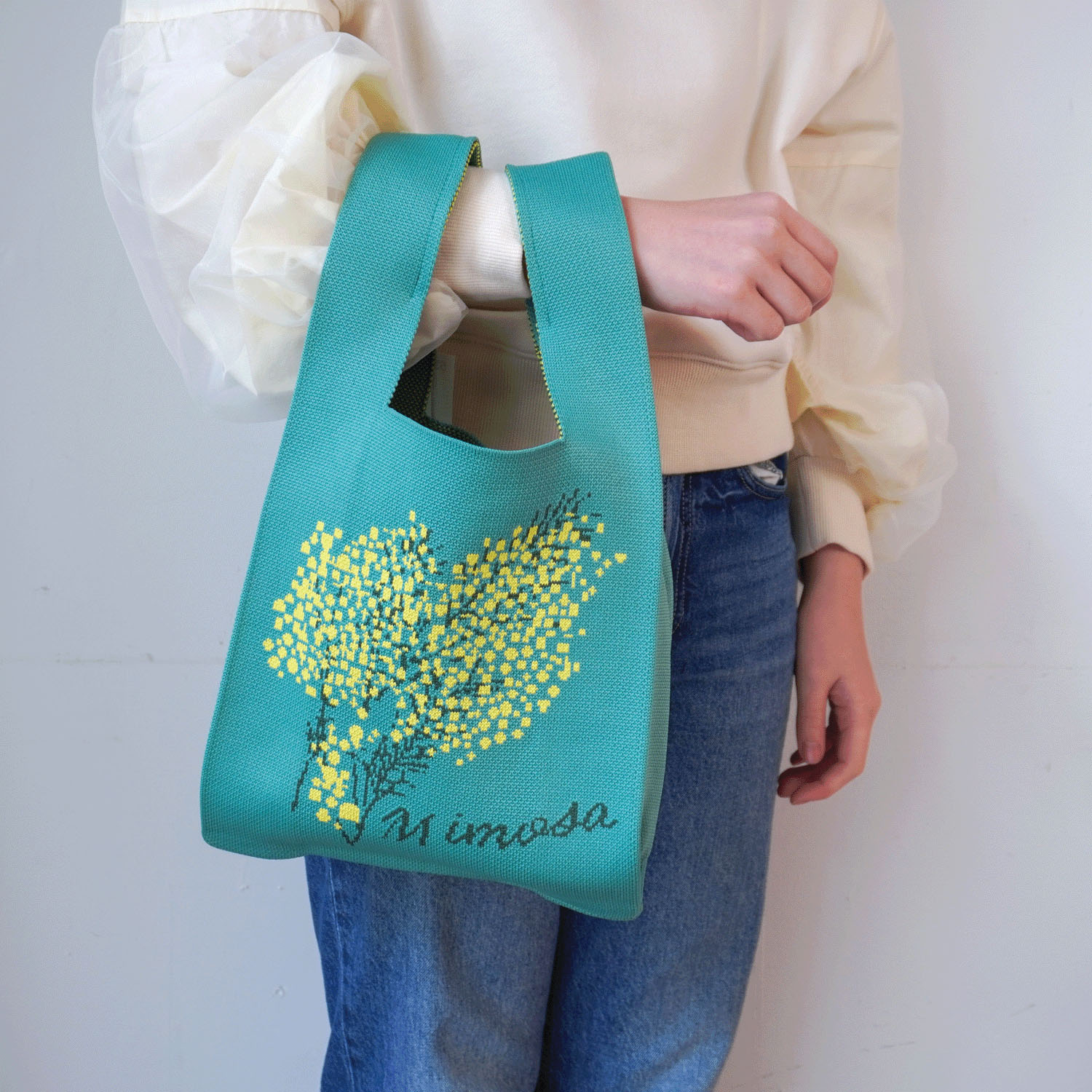 【エトワール別注柄】ニットミモザ柄バッグ - 画像2