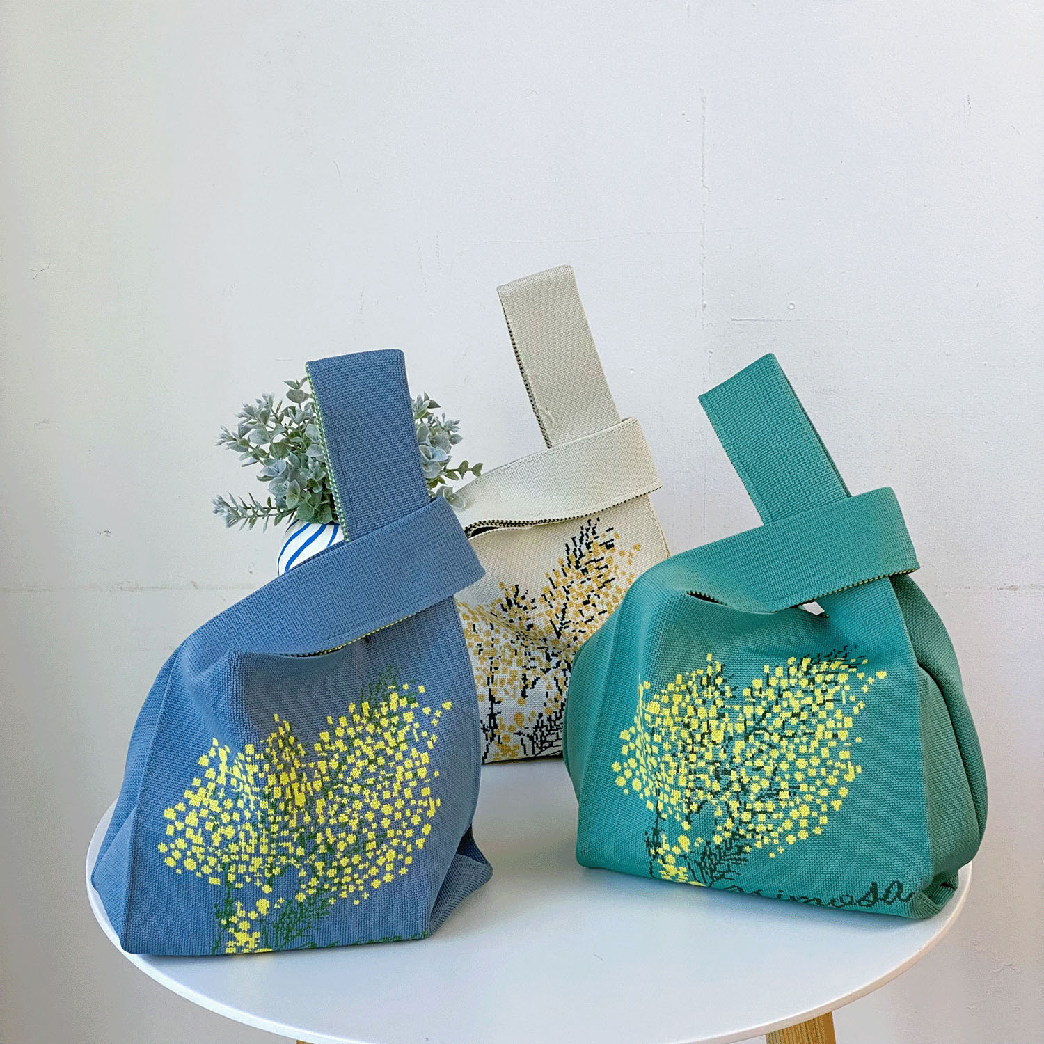 【エトワール別注柄】ニットミモザ柄バッグ - 画像3