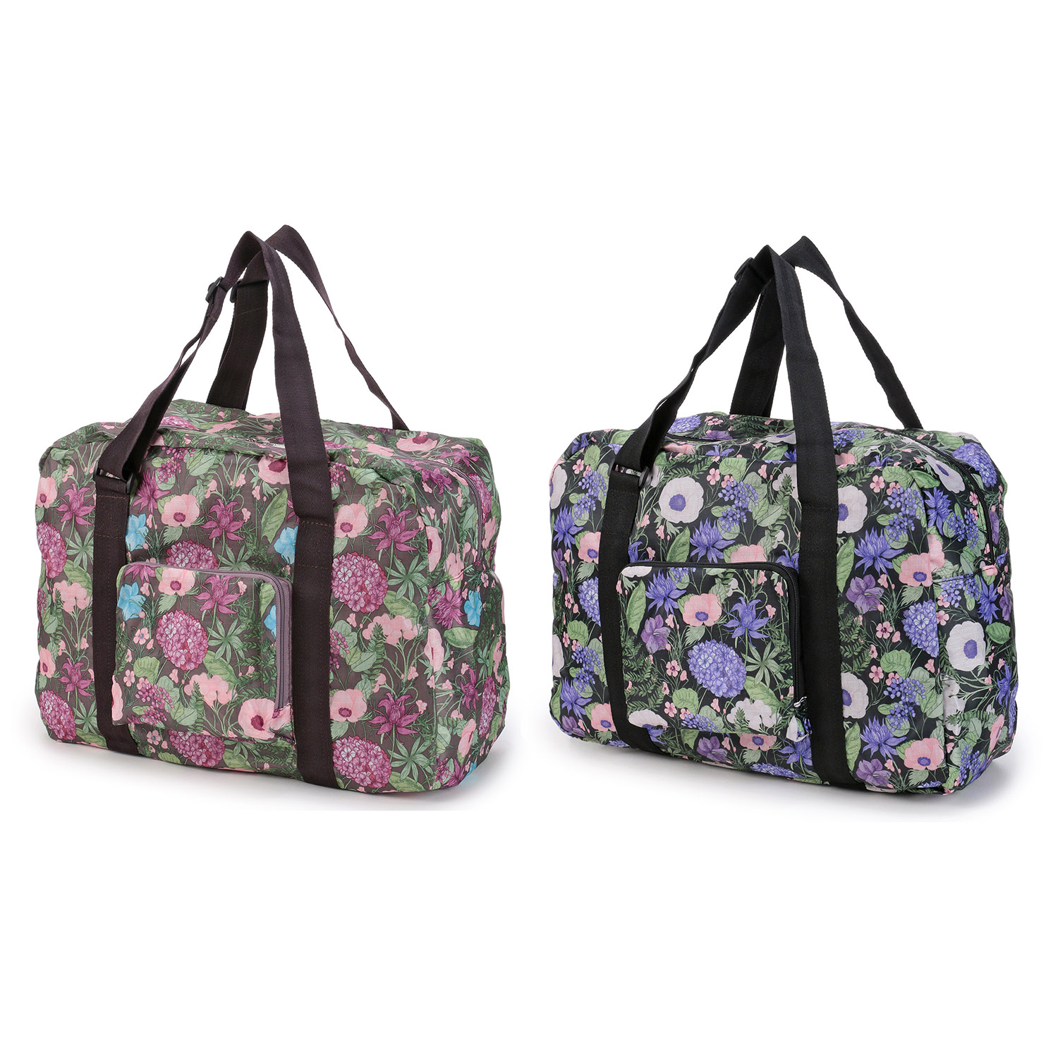 花柄コンパクトボストンバッグ