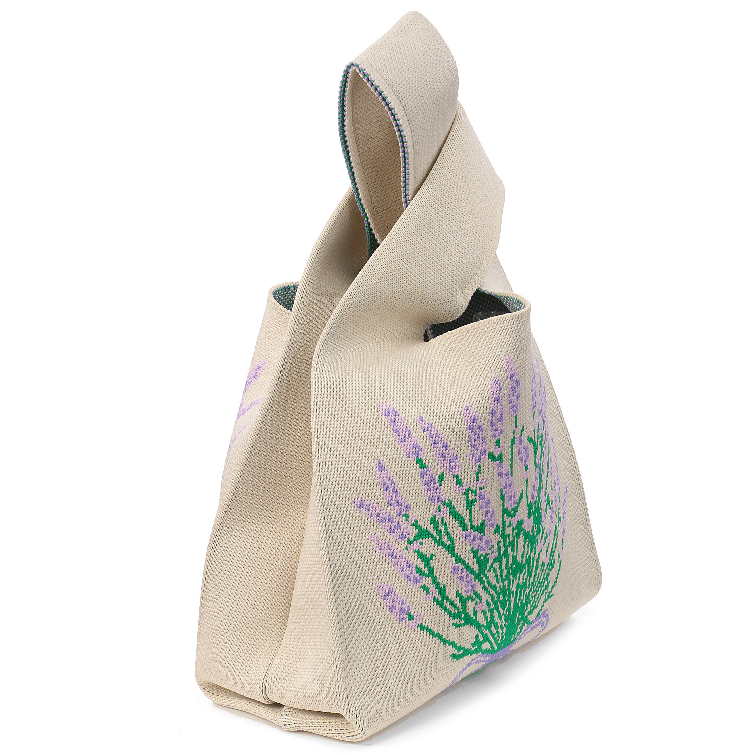 【エトワール別注柄】ラベンダー柄ニットバッグ - 画像6