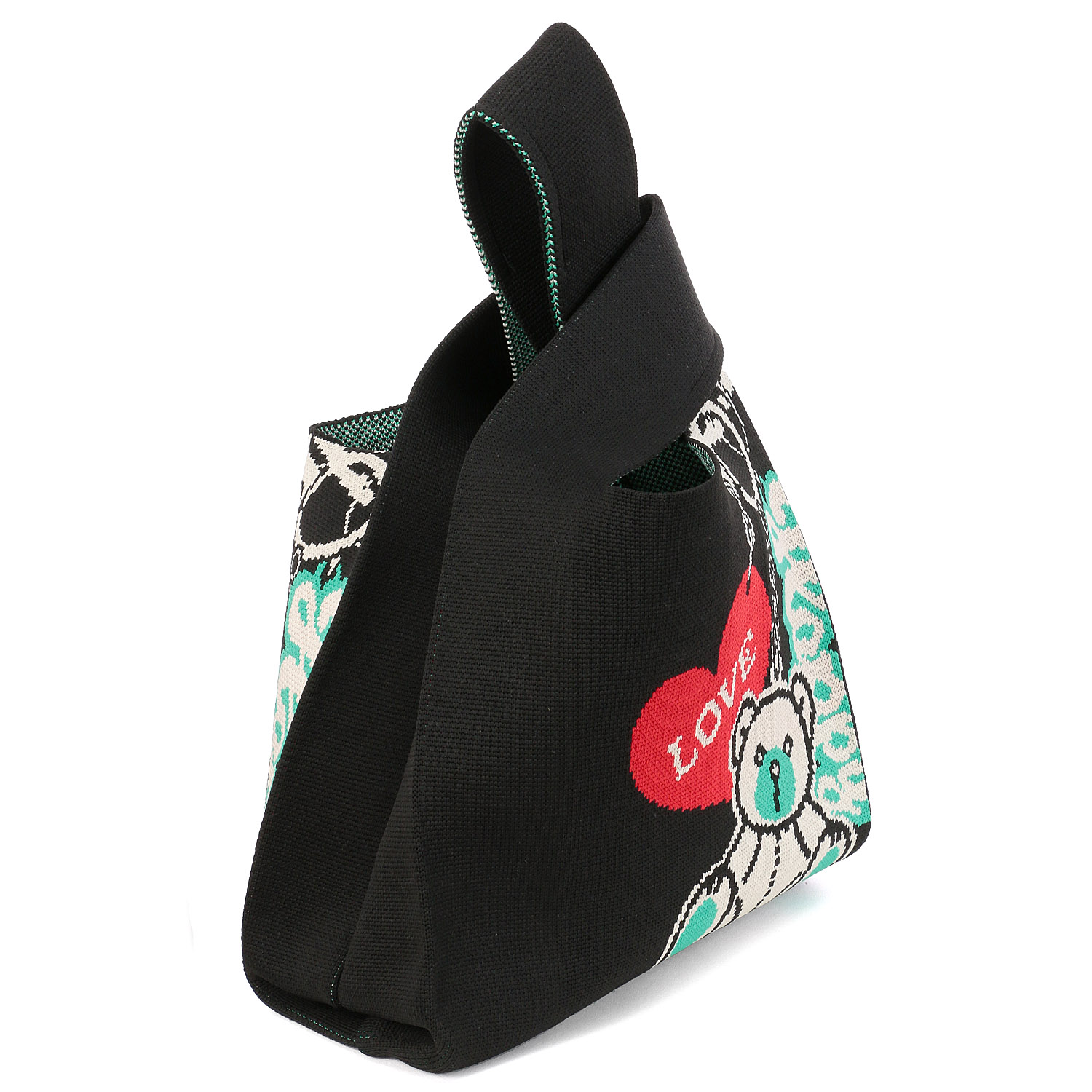 【エトワール別注柄】クマチャームニットバッグ - 画像6