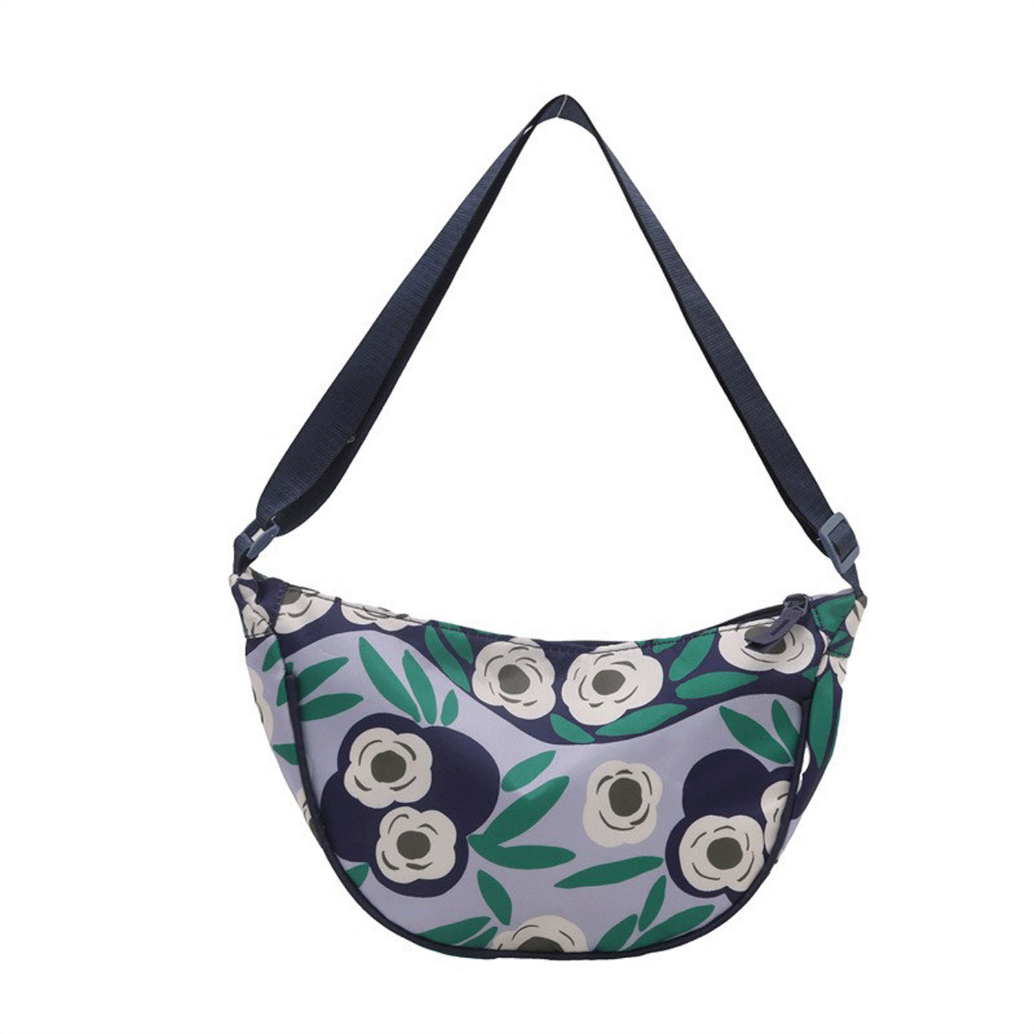 柄ものハーフムーン型ショルダーバッグ - 画像8