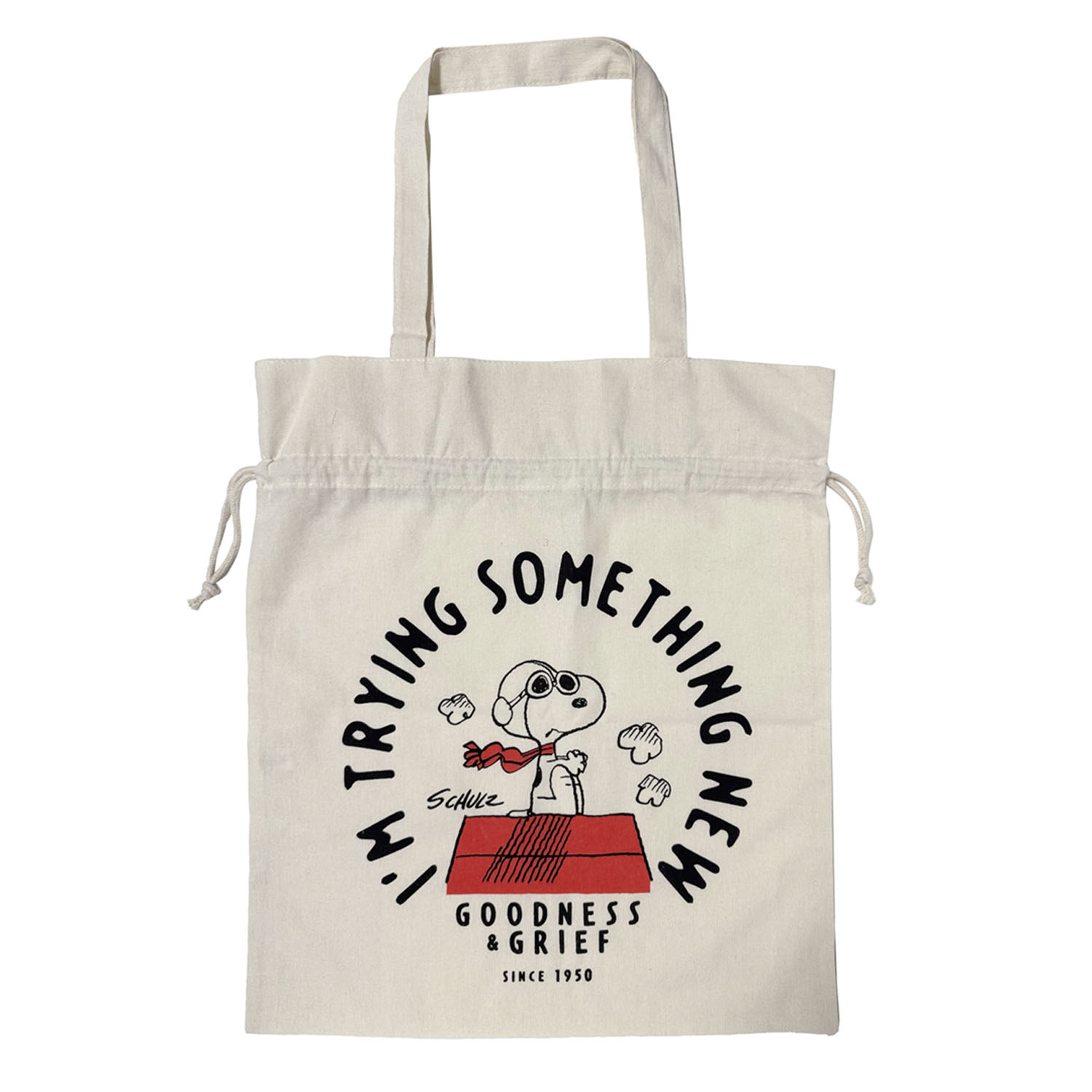 スヌーピー帆布巾着トートバッグ（2個セット） - 画像2