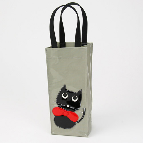 リボン黒猫 ボトルバッグ