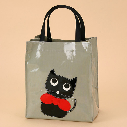 サイドバッグS リボン猫パッチ柄 - 画像1