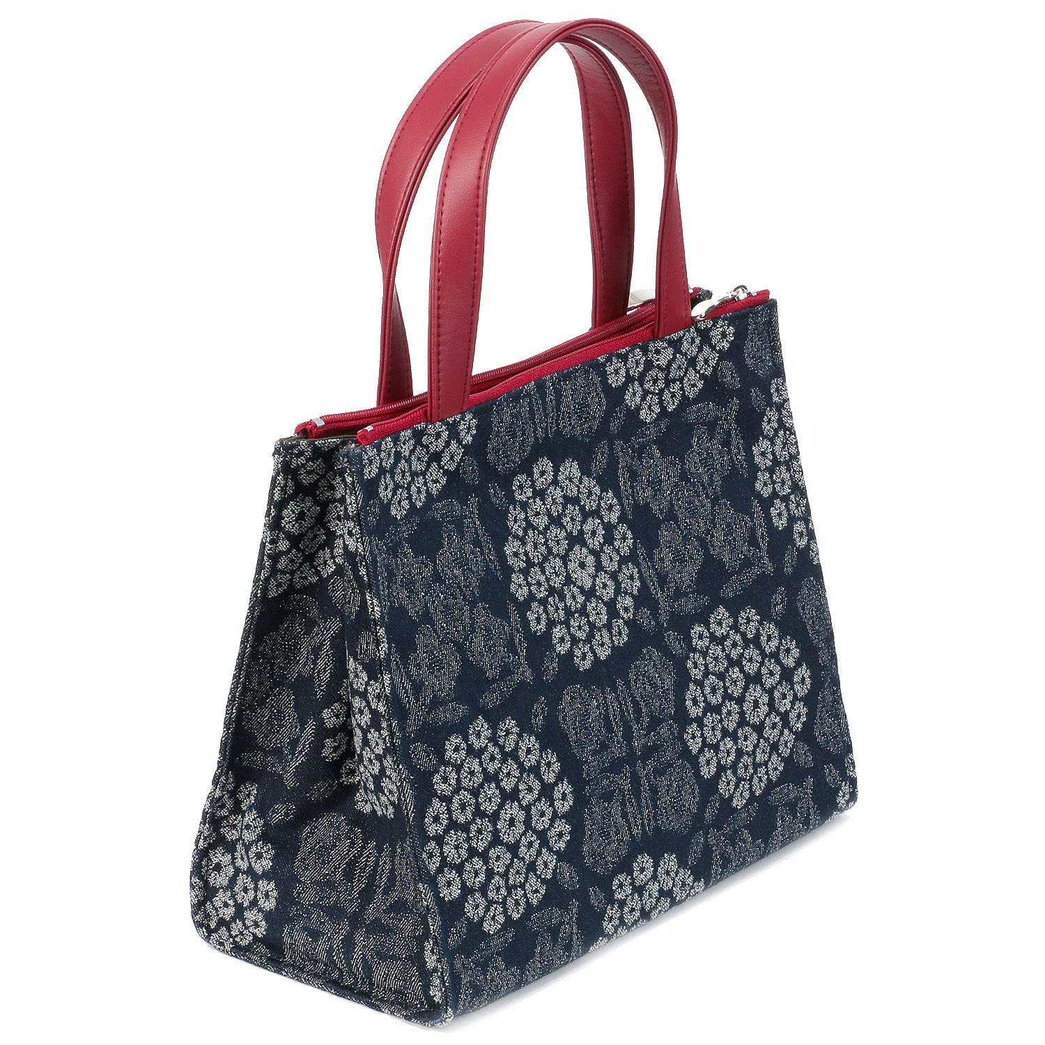 レースフラワーWファスナー角型バッグ - 画像2