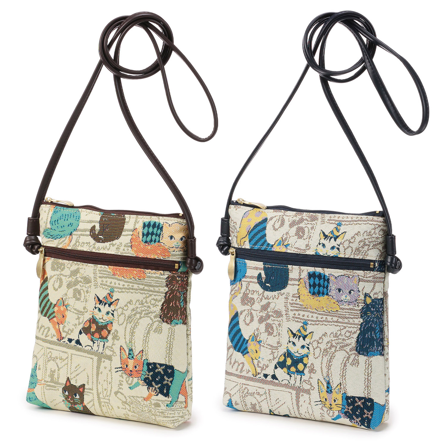 シャルポ ネコ柄ポシェット - 画像1