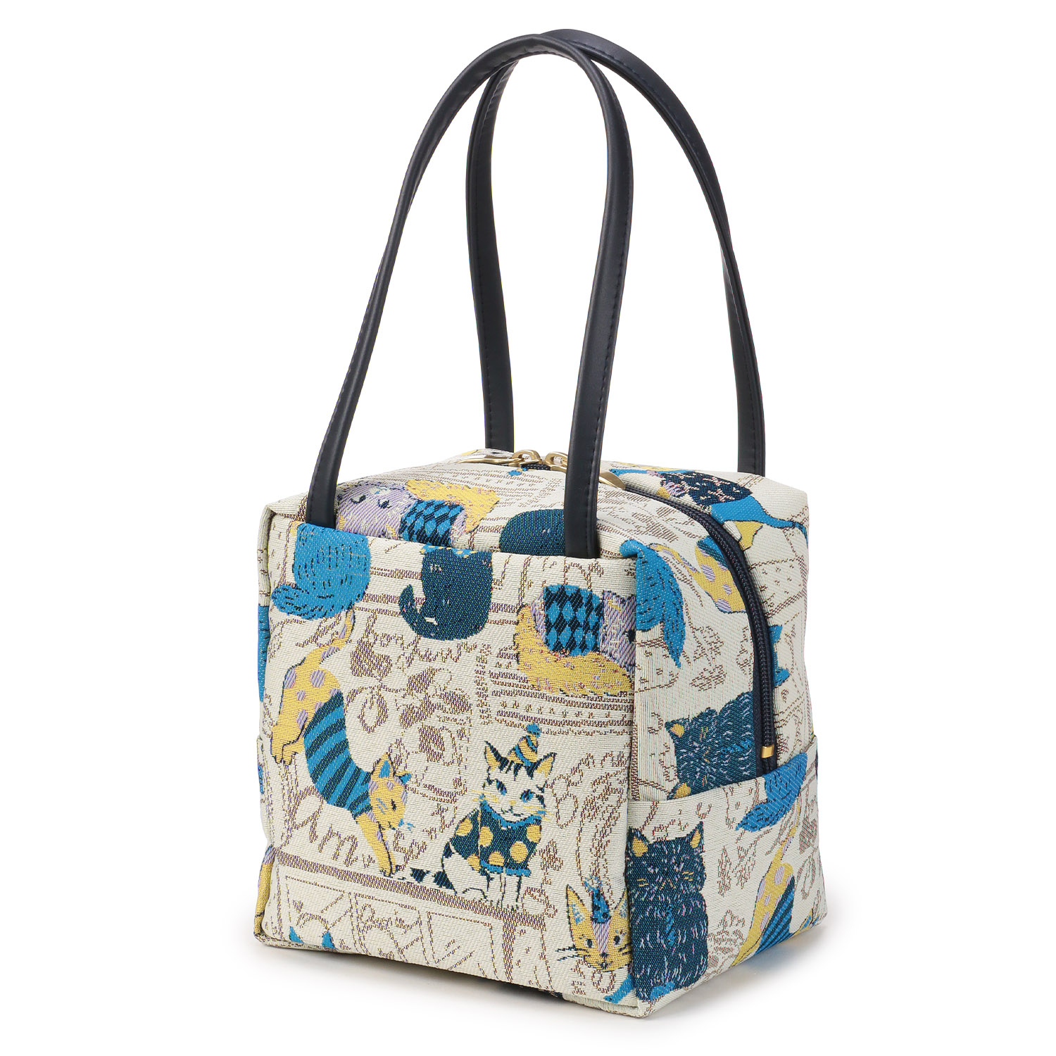 シャルポ ネコ柄サイコロ型バッグ - 画像5