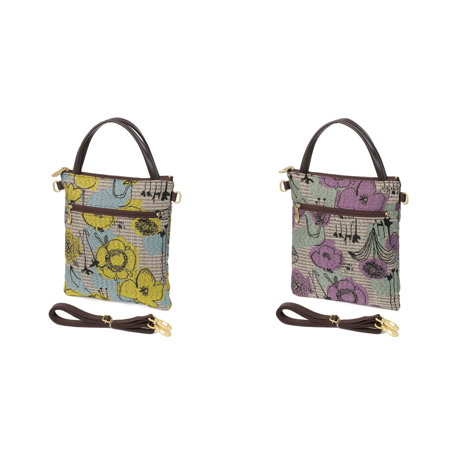 ロコガーデン尾州織 手提げ＆ショルダーバッグ - 画像1